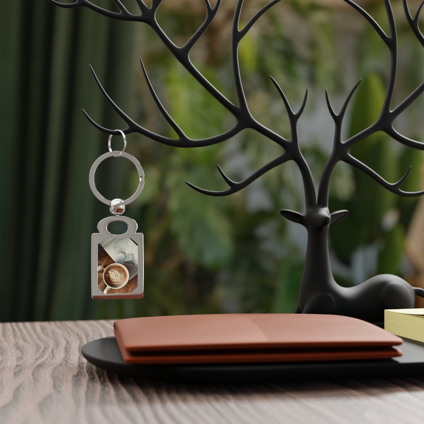 Personalized Rectangle Photo Keyring — Custom Picture Metal Keychain