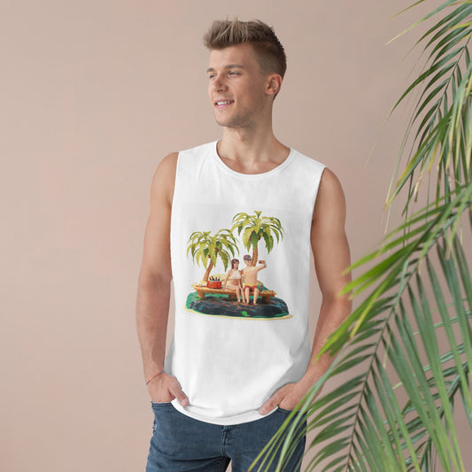 Unisex Tropical Paradise Tank Top - Perfect for Summer Adventures