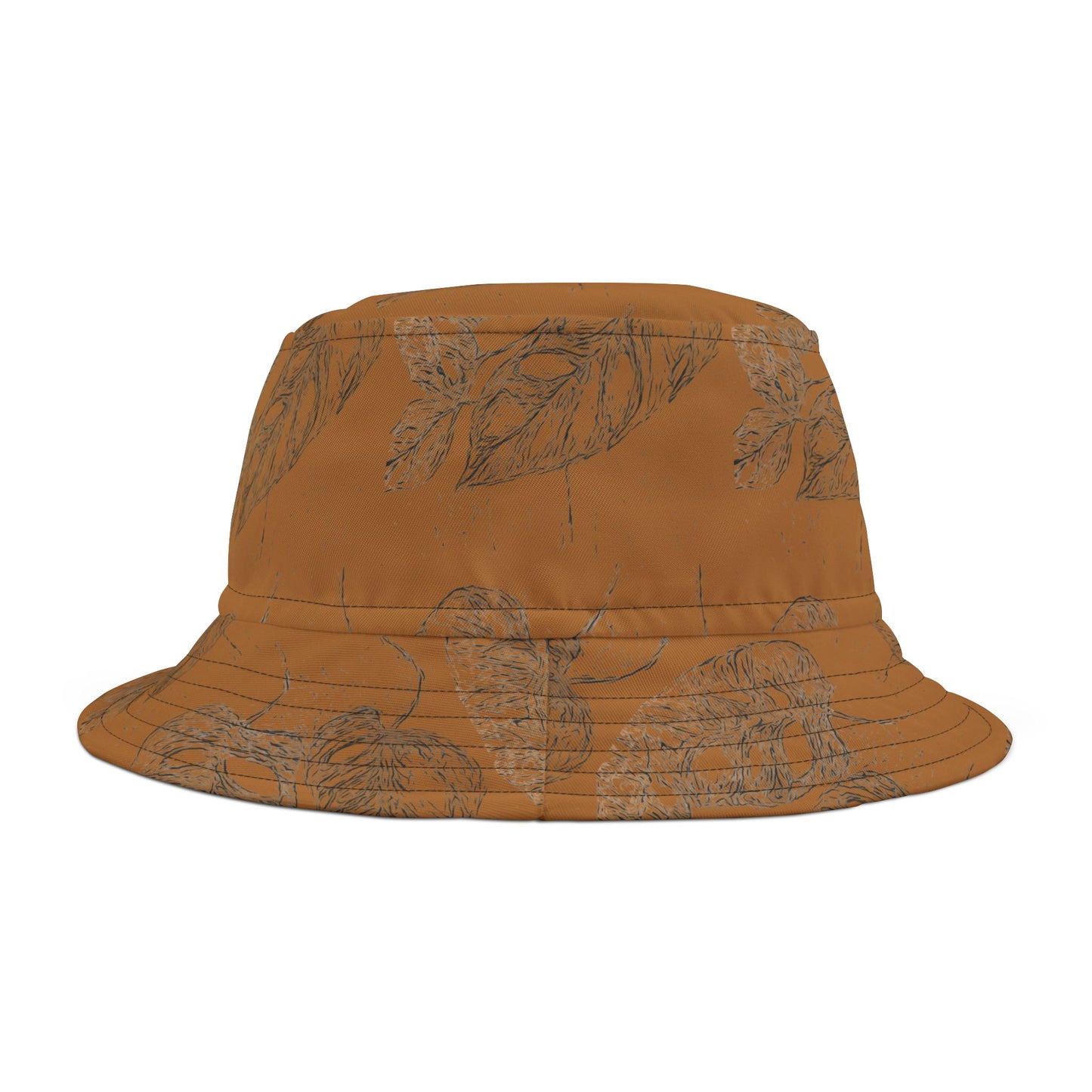 Boho Leaf Bucket Hat - Stylish Sun Protection for Nature Lovers