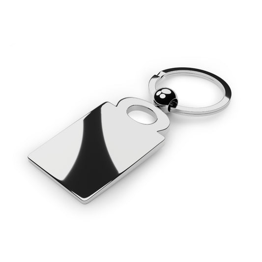 Personalized Rectangle Photo Keyring — Custom Picture Metal Keychain
