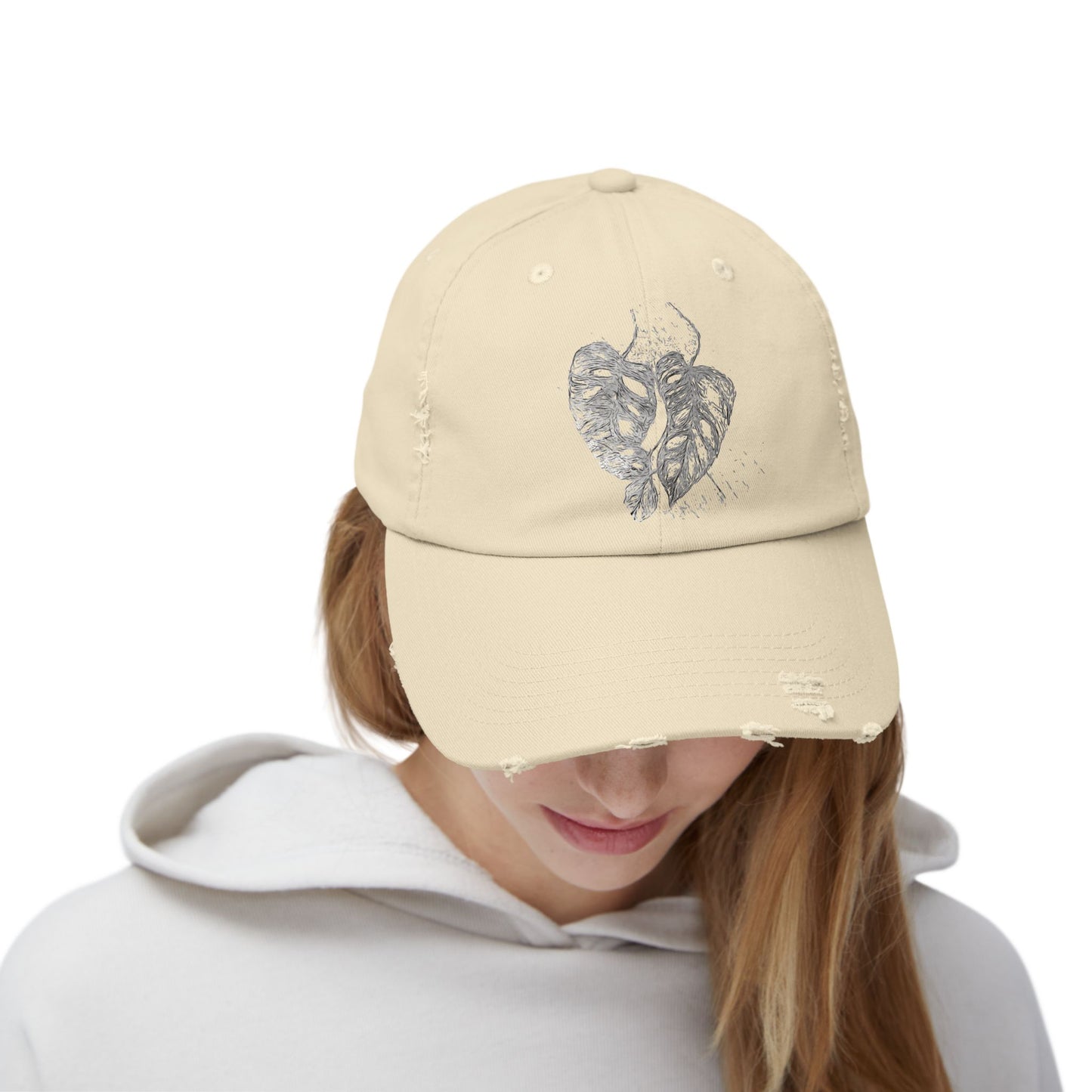 Unisex Distressed Cap with Heart Design - Perfect for Casual Outings and Gifts