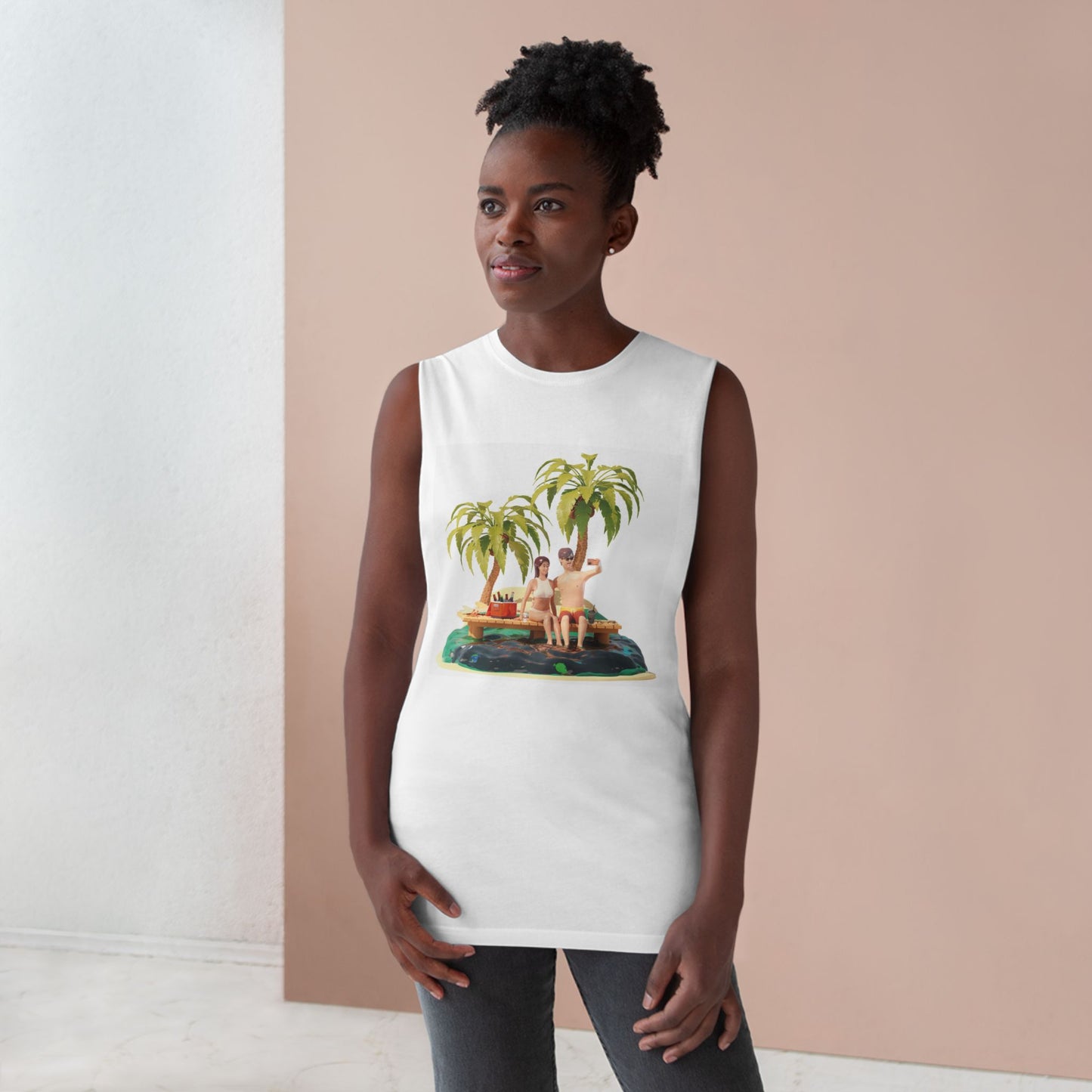 Unisex Tropical Paradise Tank Top - Perfect for Summer Adventures