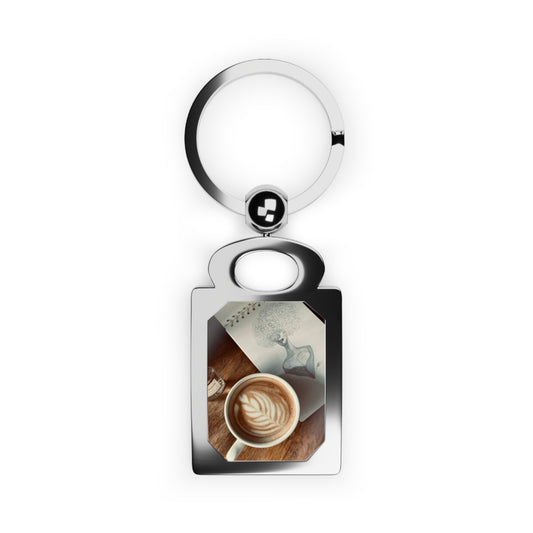 Personalized Rectangle Photo Keyring — Custom Picture Metal Keychain